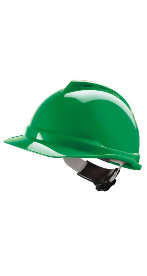 Каска защитная ВИ-ГАРД 500 (Super V-Gard) с оголовьем ФАС-ТРАК (храповик) (MSA) зеленая Каска защитная ВИ-ГАРД 500 (Super V-Gard) с оголовьем ФАС-ТРАК (храповик) (MSA)