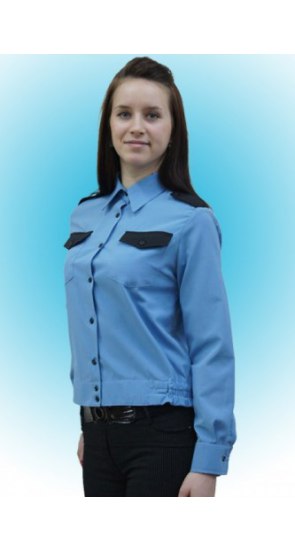Рубашка женская охранника, короткий и длинный рукав, на поясе Рубашка женская охранника, короткий и длинный рукав, на поясе