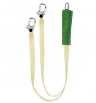 Строп двуветьевой из арамидной ленты с 3-мя карабинамии амортизатором, регулируемый